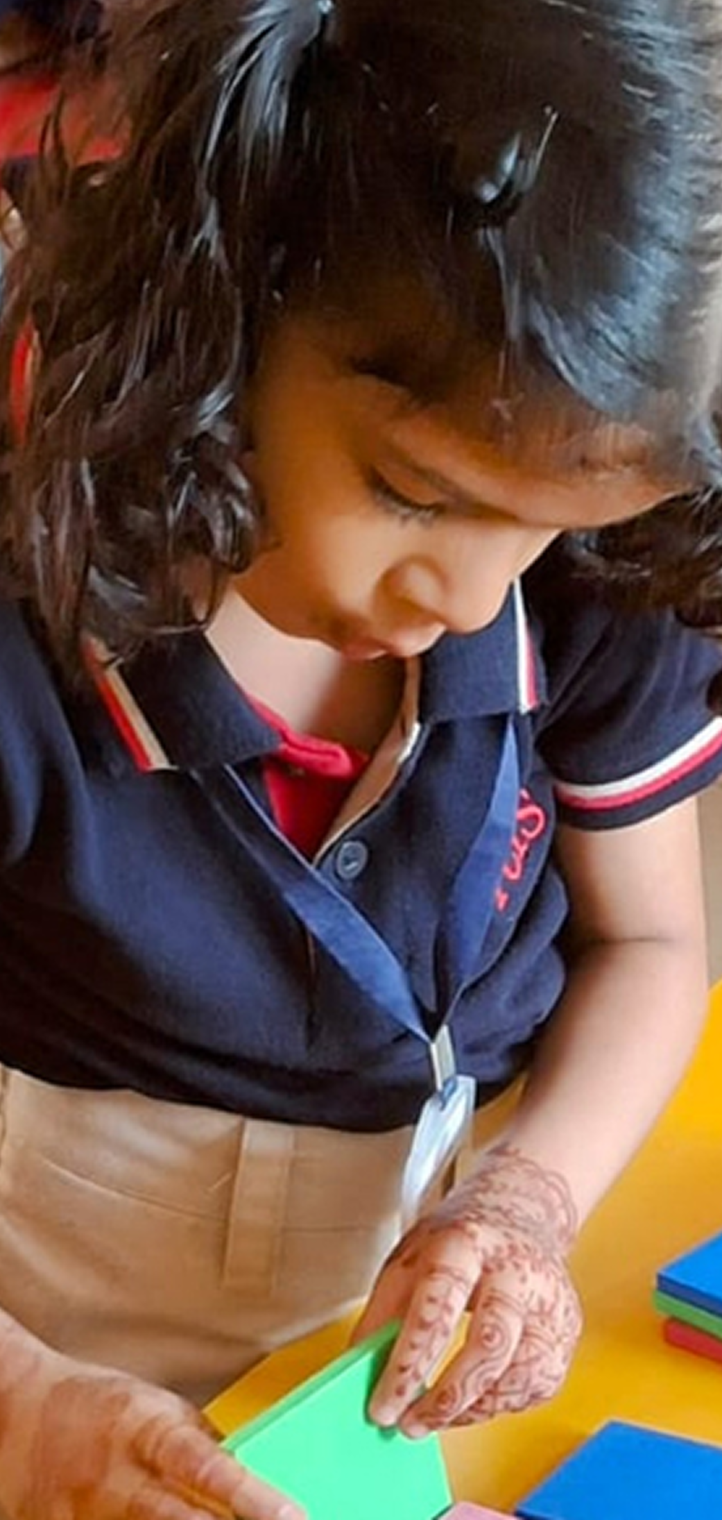 Girl drawing close-up